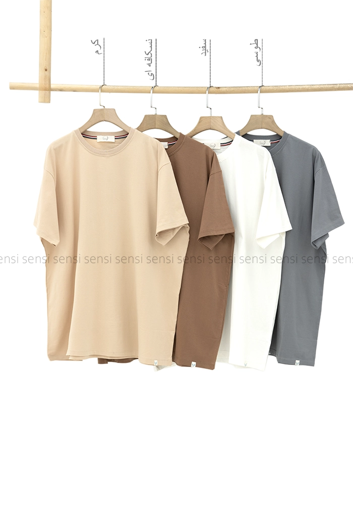 تیشرت لانگ پنبه رنگی کد1005339